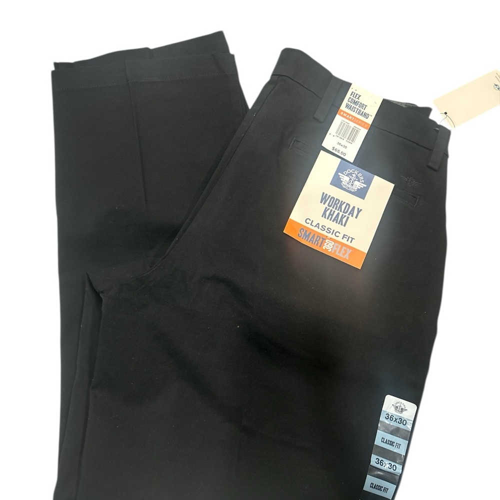 Dockers Black Workday Khaki Classic Fit Pants 36 x 30